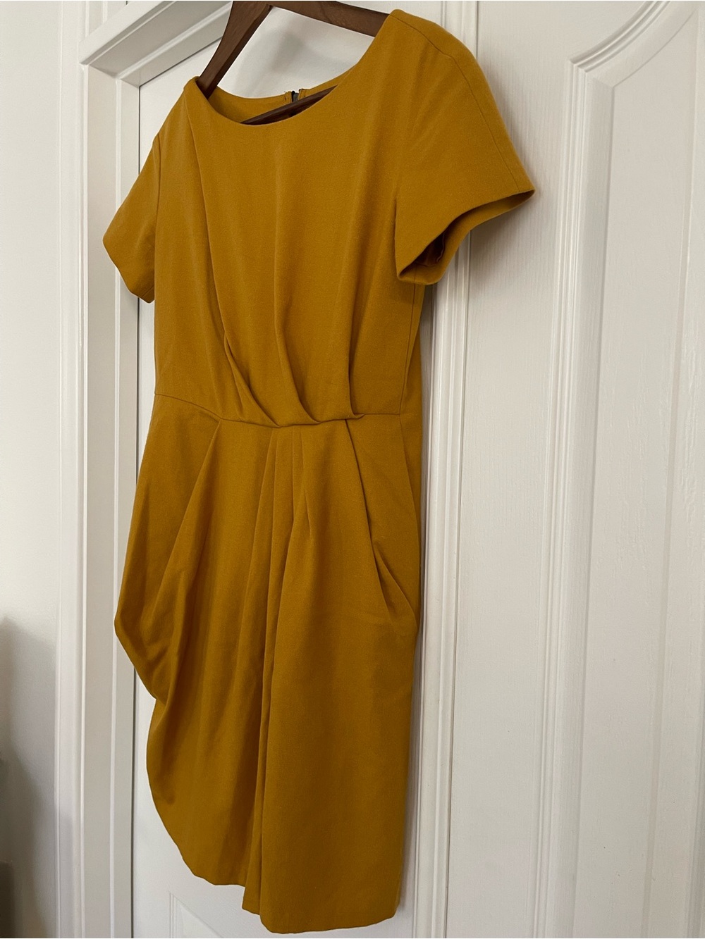 Lanvin en bleu Mustard Short Sleeve mini Dress - Picture 2 of 10